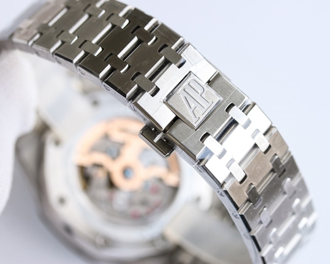 WWE factory top-tierAudemars Piguethigh-quality watch men's black dial316 gold steel bracelet26574ST series Royal Oak mechanical watch clasp picture