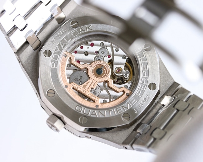 WWE factory top-tier replicaAudemars Piguet super a watch men's blue dialsteel bracelet mechanical Royal Oak26574ST series men's watch movement picture