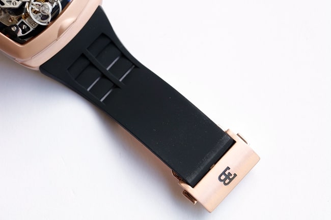 top-tier Bugatti Veyron high-quality watch men's black dial black rubber strap mechanical Czech Leopard watch clasp picture
