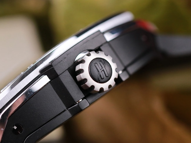Hublot top-tierhigh-quality watch men's black dial black belt tourbillonMASTERPIECE series mechanical watch detail shots