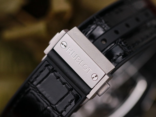 Hublot top-tierhigh-quality watch men's black dial black belt tourbillonMASTERPIECE series mechanical watch clasp picture