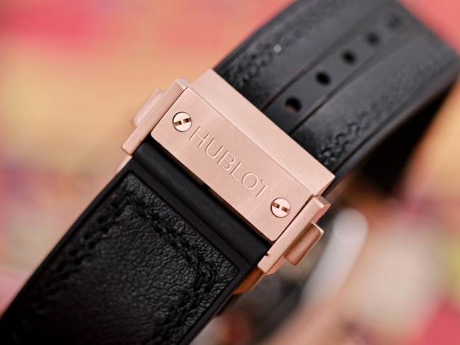 Hublot (Hengbao) watches men's black disk black belt mechanical MASTERPIECE series manual winding tourbillon watch buckle figure