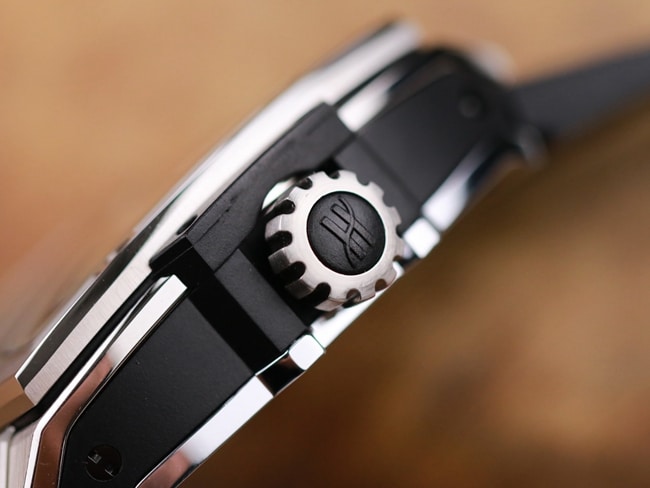Hublot high-quality watch men's black dial black belt manual winding tourbillonMASTERPIECE series mechanical leather strap watch detail shots