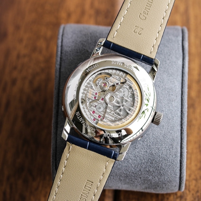 TW factory top-tier replicaVacheron Constantinhigh-quality watch men's blue dial blue belt heritage series mechanical leather strap perpetual calendar multi-function watch movement picture