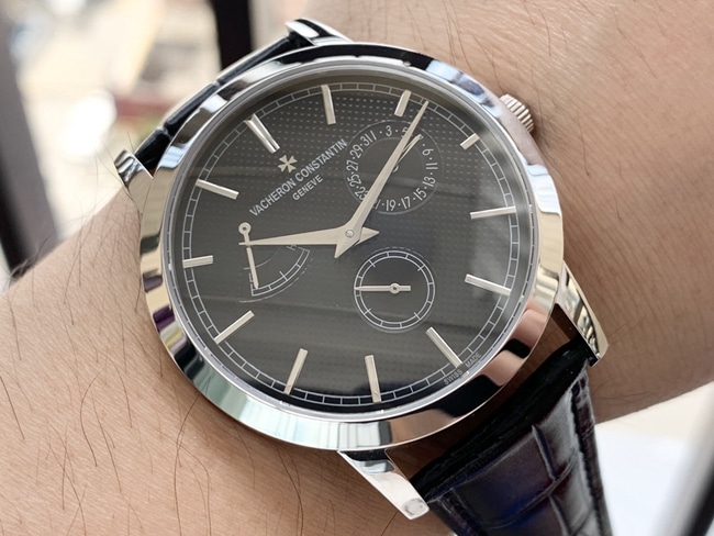 TWS factory Vacheron Constantintop-tierhigh-quality watch men's black dial black belt mechanical leather strap inheritance series round watch front view
