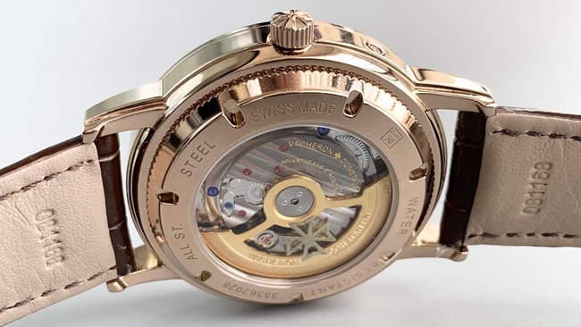 TWS factory Vacheron Constantintop-tiersuper watch men's white dial brown belt mechanical round leather strap inheritance series watch movement picture