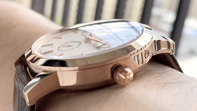 TWS factory Vacheron Constantintop-tiersuper watch men's white dial brown belt mechanical round leather strap series watch detail shots