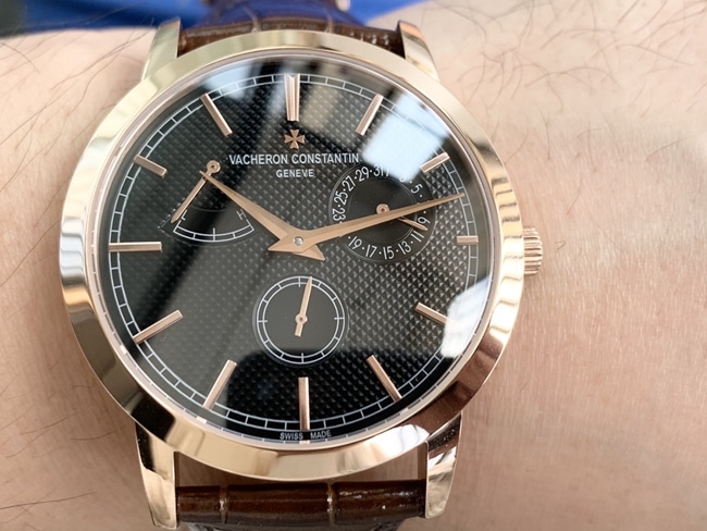 TWS factory top-tier replicaVacheron Constantinreplica watch men's black dial brown belt inheritance series mechanical leather strap round watch front view