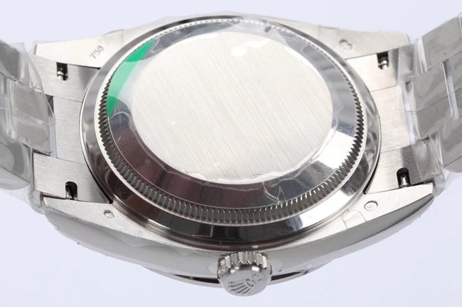 EW Factorytop-tier replicaRolexsuper watch men's gray plate steel braceletDatejust series automatic movement watch back cover picture