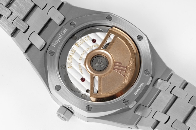 8F factory Audemars Piguettop-tierhigh-quality watch women's white dial 34 mm automatic movement Royal Oaksteel bracelet watch movement picture