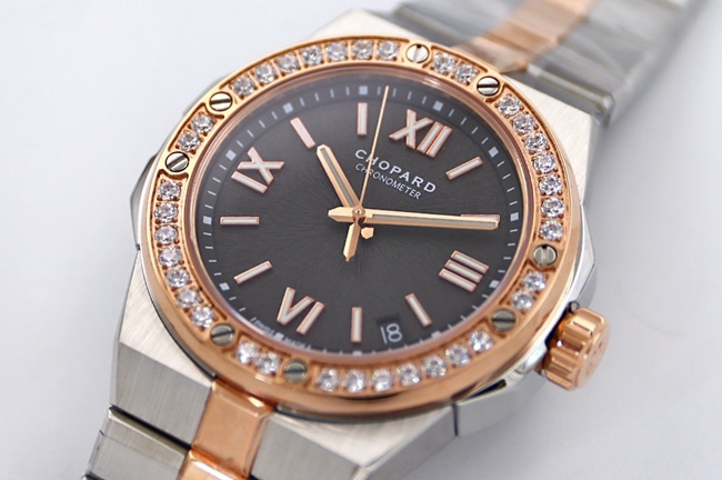 top-tier replicaChopard1:1 watch men's blue dialsteel bracelet Alpine Eagle series automatic movement watch front view