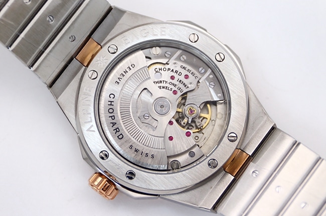 top-tier replicaChopard1:1 watch men's blue dialsteel bracelet Alpine Eagle series automatic movement watch movement picture