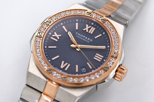 Chopardtop-tier watch men's blue dial 41mm automatic movementALPINE EAGLE series watch front view