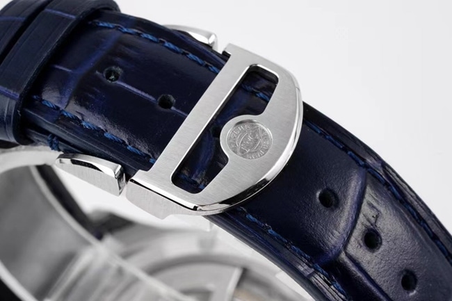 ZF Factorytop-tier replicaIWC super a watch men's white dial black belt new Portuguese series automatic movementleather strap watch clasp picture