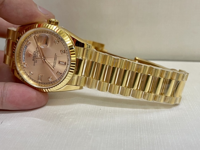 top-tier watch Rolex men's gold plate gold steel braceletDatejust 36mm South African real diamond watch clasp picture