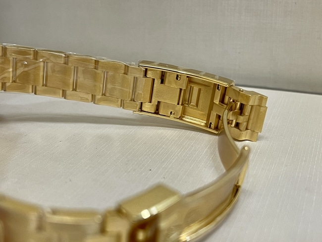 Top-tier watch Rolex men's blue dial gold belt blue Submariner automatic movement watch clasp picture