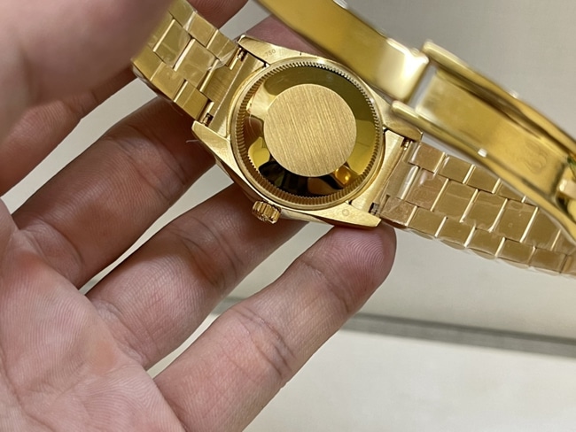 Top-tier watch Rolex women's gold steel bracelet South African real diamond Datejust 31mm watch back cover picture