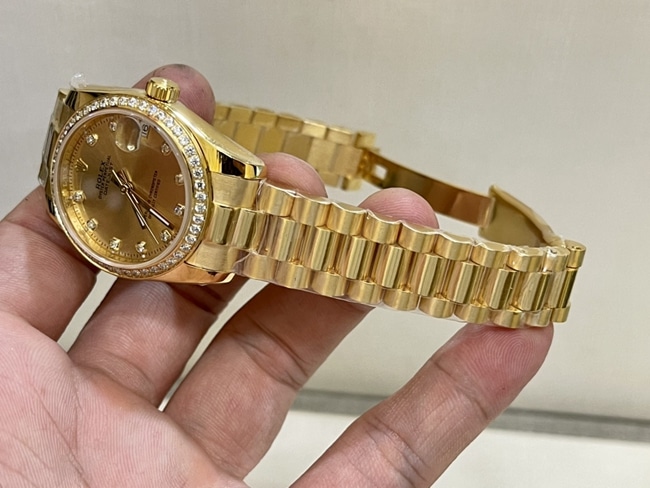 top-tier watch Rolex women's gold steel bracelet South Africa real diamond Datejust31mm watch clasp picture
