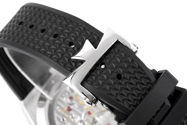 8F factory top-tier watch Vacheron Constantin men's white dialrubber strap tourbillon mechanical watch clasp picture