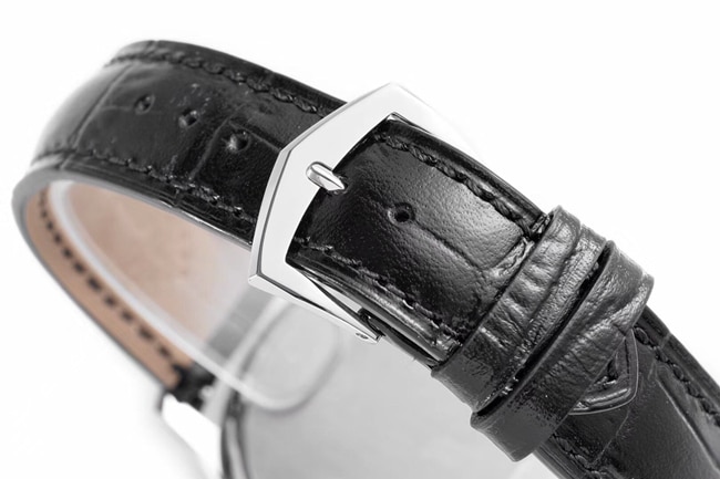 ZF Factorytop-tier watch Patek Philippe men's black dial black belt classic series V3 version mechanical leather strap watch clasp picture