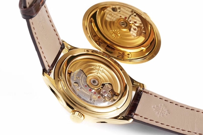 ZF Factorytop-tier watch Patek Philippe there white dial brown belt classical series leather strap mechanical watch movement picture
