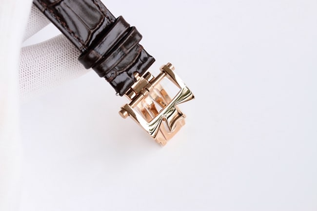 top-tier watch Vacheron Constantin men's white dial heritage series perpetual calendar multifunctional mechanical leather strap watch clasp picture