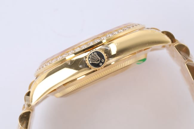 EW Factorytop-tier watch Rolex men's white dial gold band day displayDatejust2021 new automatic movement watch side view