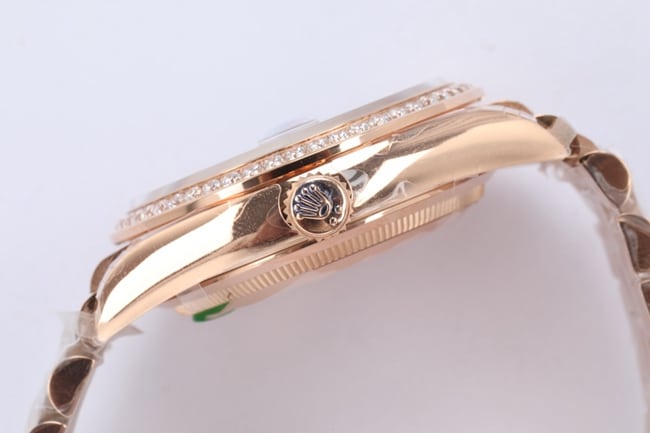 EW Factorytop-tier watch Rolex men's gold disc steel braceletday displayDatejust mechanical new watch side view