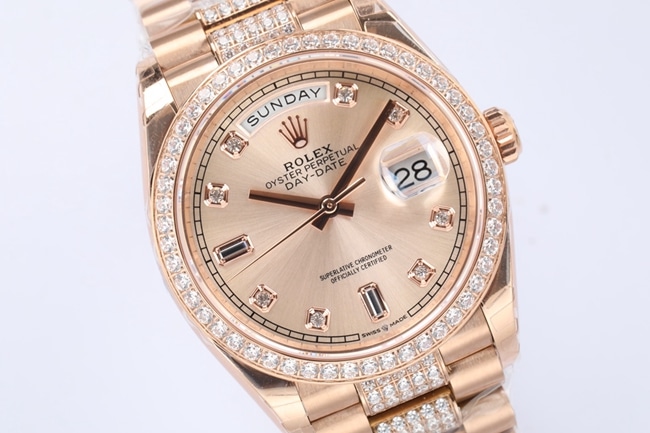 EW Factorytop-tier watch Rolex men's gold disc steel braceletday displayDatejust mechanical new watch front view