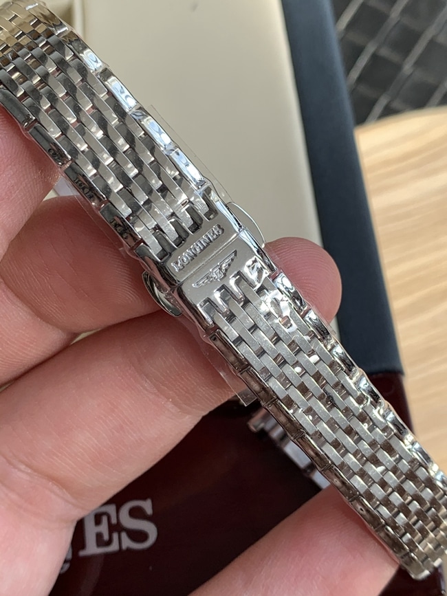 top-tier watch Longines women's white dialsteel bracelet Jialan series casual fashion women's quartz watch clasp picture
