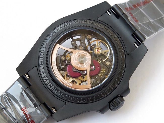 top-tierhigh-quality watch Rolex men's black dialsteel bracelet fully hollow Submariner series mechanical watch movement picture
