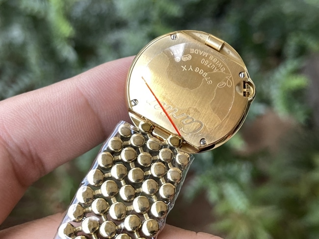 top-tier replicahigh-quality watch Cartier women's white dialsteel braceletBallon Blanc de Cartier series quartz watch back cover picture