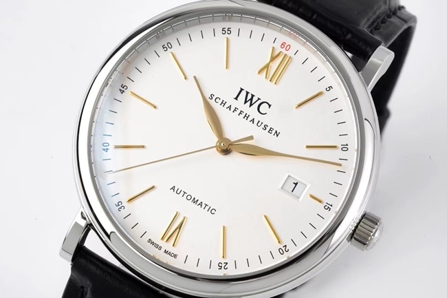 ZF Factorytop-tier watch IWC strongest Portofino series automatic movementleather strap watch front view