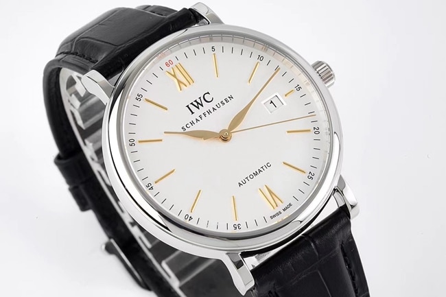 ZF Factorytop-tier watch IWC strongest Portofino series automatic movementleather strap watch front view