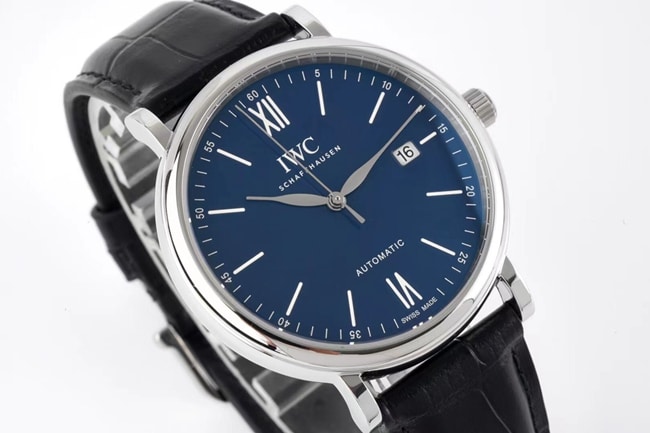 ZF Factorytop-tier watch IWC Portofino series automatic movementleather strap watch front view