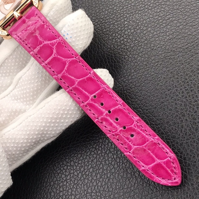 YF factory top-tier watch Hermès women's white dial pink belt quartzleather strap watch bracelet picture