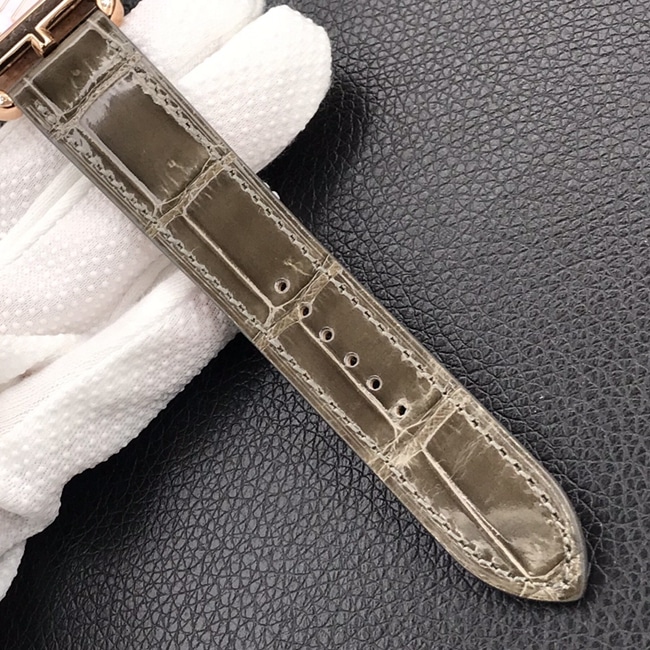 YF factory top collectible watches Hermes women's white disk brown belt square steel belt quartz watch strap figure