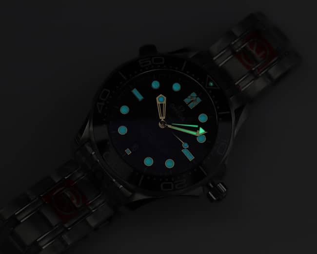 OR factory top-tier watch Omega men's Seamaster series mechanical steel bracelet watch lume picture
