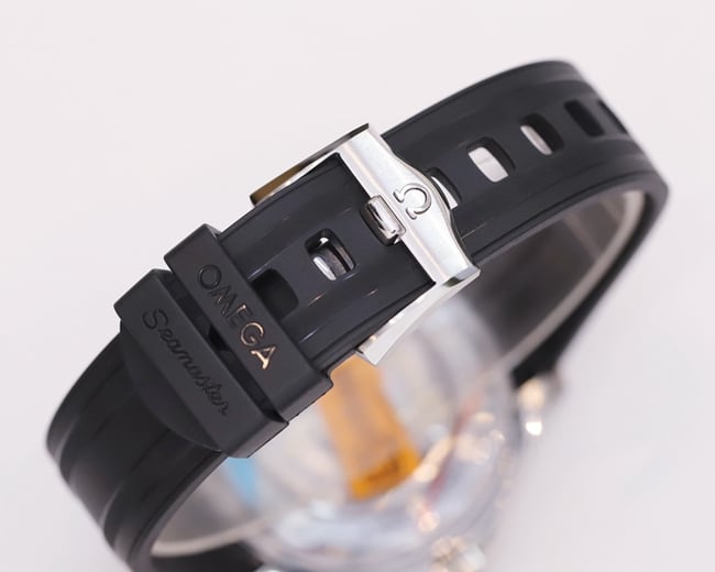 OR factory top-tier watch Omegablack dialrubber strapSeamaster series 42mm watch clasp picture