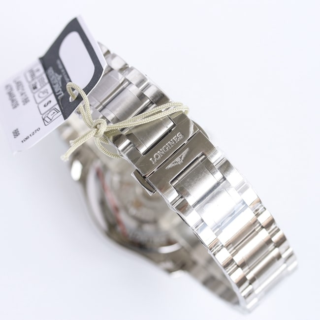 GF Factory Top collectible watches Longines Men's White Plate Steel Strap Masterpiece Series Moon Phase 42mm Mechanical Watch Buckle Figure