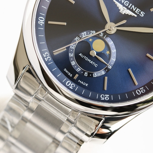 GF Factorytop-tier watch Longines famous craftsman series men's blue dialsteel bracelet42mm mechanical watch detail shots