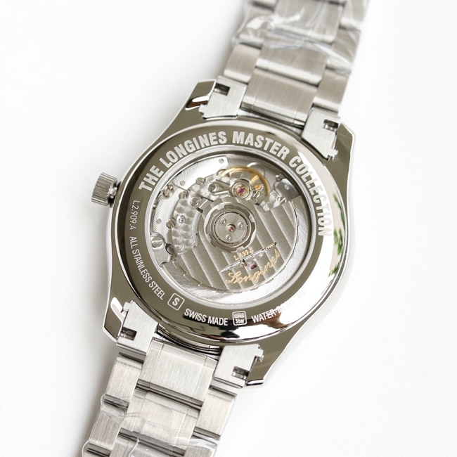 GF Factorytop-tier watch Longines automatic movement men's blue dial master series moon phasesteel bracelet watch movement picture