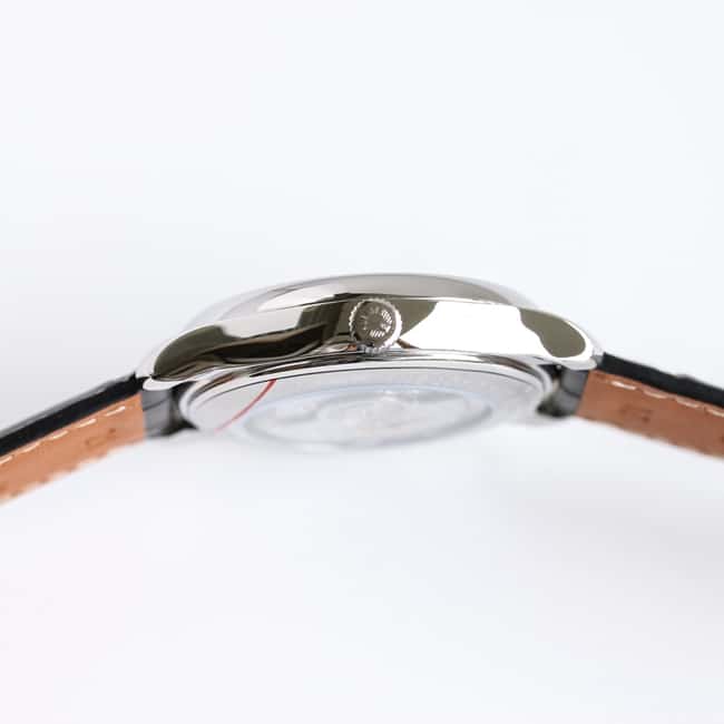 GF Factorytop-tier watch Longines men's black dial black belt master series watch side view