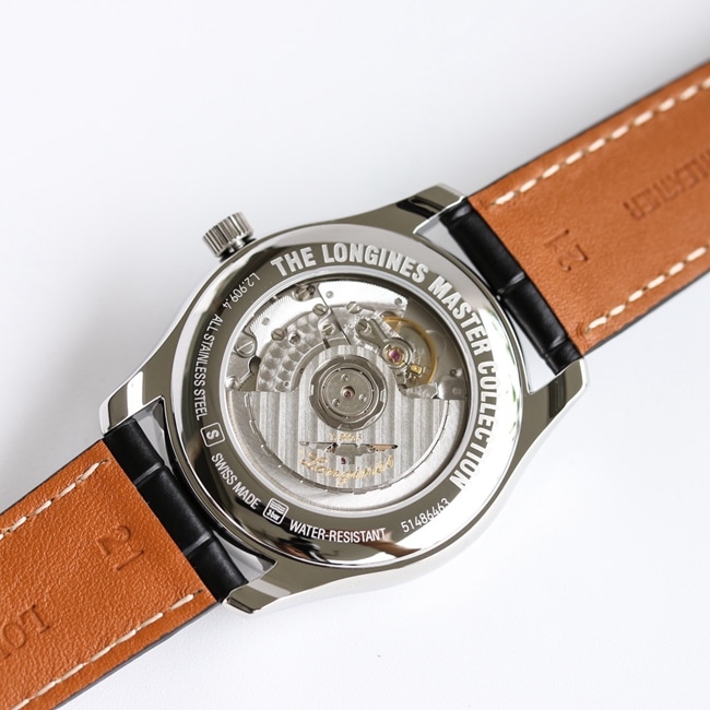 GF Factory top-tier watch Longinesmoon phase42mm men's black dial black belt automatic movementleather strap watch movement picture