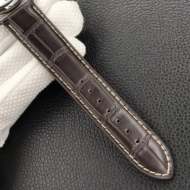 MK factory top-tier watch Longines men's white dial brown belt famous craftsman series automatic movementleather strap watch leather strap picture