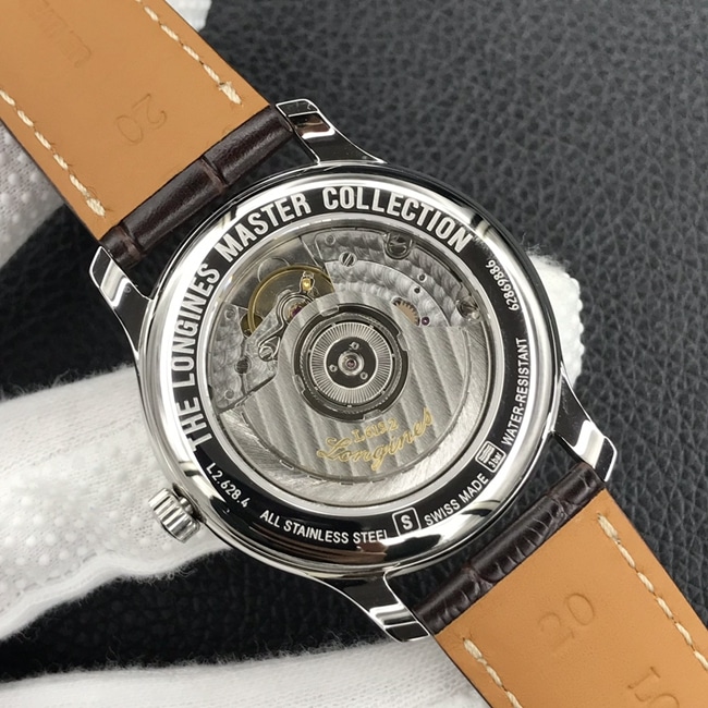 MK factory top-tier watch Longines men's white dial brown belt famous craftsman series automatic movementleather strap watch movement picture