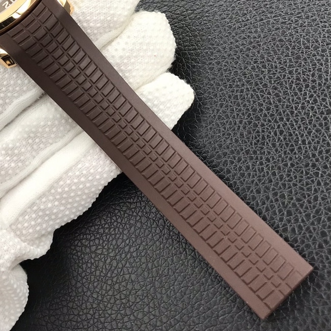 ZF Factorytop-tier watch Patek Philippe men's brown plate brown belt Aquanaut series watch leather strap picture