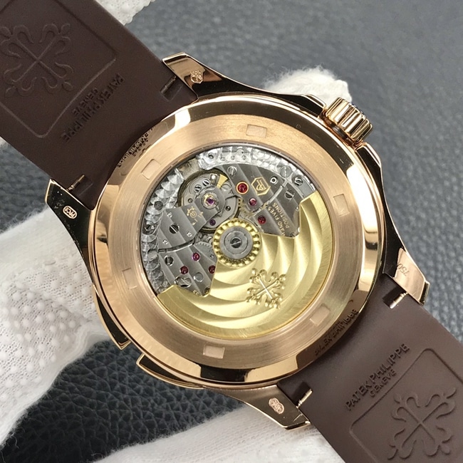 ZF Factorytop-tier watch Patek Philippe men's brown plate and brown belt Aquanaut series watch movement picture
