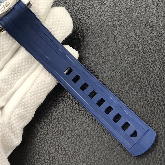 OR factory top-tier watch Omega men's blue dial blue belt Seamaster series watch leather strap picture