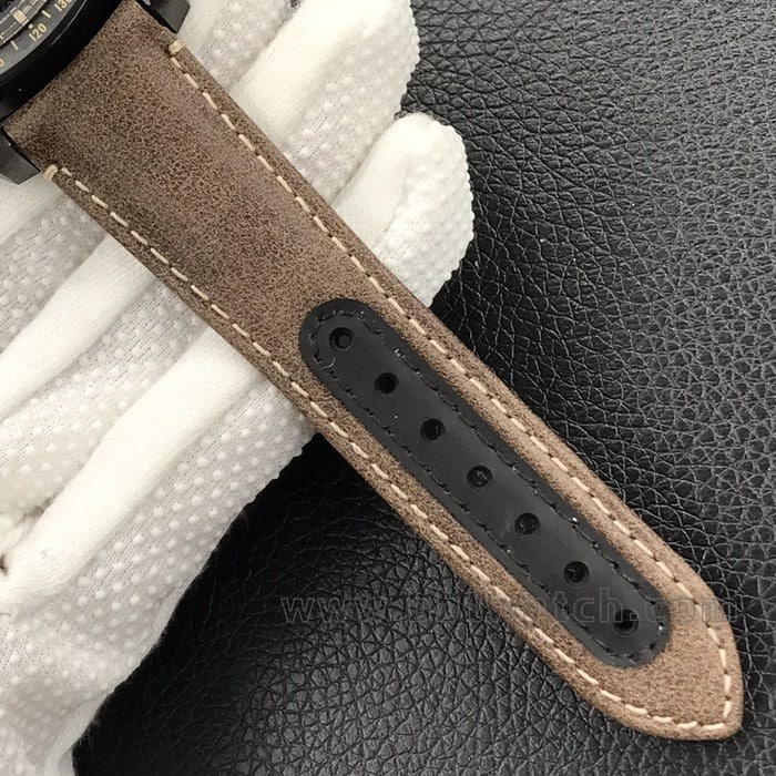 OM Factorytop-tier Dark Side of the Moon Omega Speedmaster men's ceramictop-tier watch 9300movement Crazy Horse leather leather strap picture
